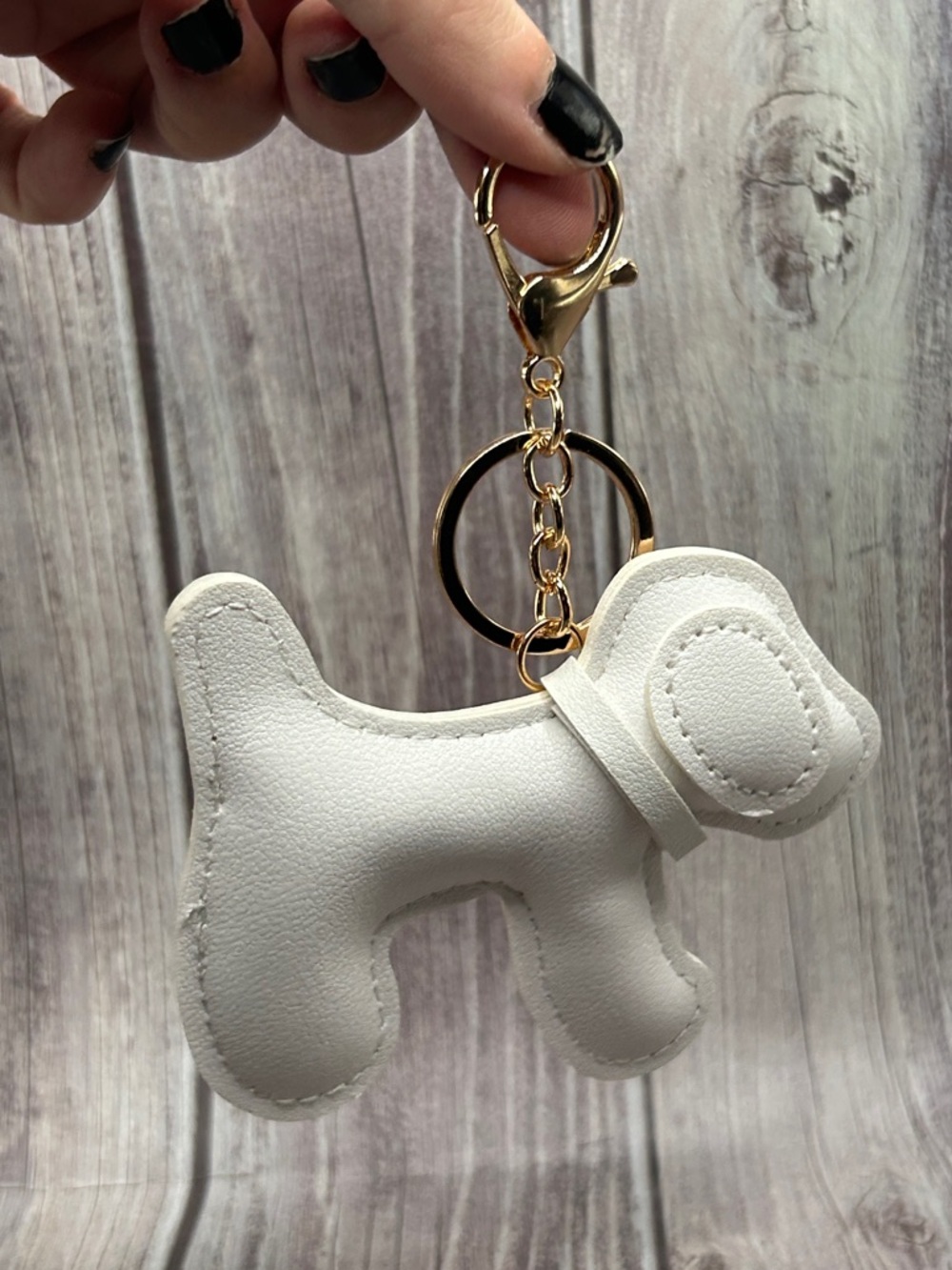 🐶NEW Dog Bag Charm/ Keychain Adorable Puppy Dog White - Picture 4 of 9